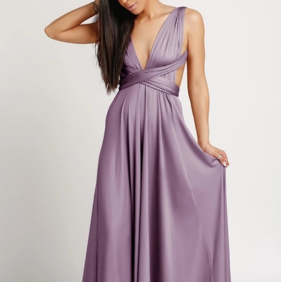 Mauve Formal Bridesmaid Infinity Dress - Picture 2 of 2